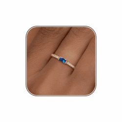 ZOERAY Ringe Gold für Damen Wasserfest Geburtsstein 18K Vergoldete Damenring mit Zirkonia Stapelbare Ring mit Stein Aquamarin Citrin Peridot Edelstein Ringe Frauen Verlobungsringe Geburtstag Geschenke 09.September- Saphir 52(16.6) Angebot bei HelloDeals