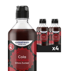 Sodastream drink mix Cola ohne Zucker, 4er Pack (4 x 440 ml) drink mix Sirup (mit Dosierkappe) 1er Pack (1 x 440ml) Angebot bei HelloDeals