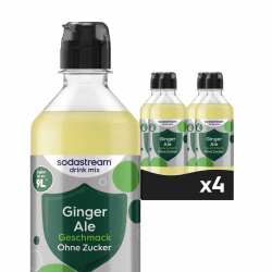 Sodastream drink mix Ginger Ale ohne Zucker, 4er Pack (4 x 440 ml) 4er Pack (4 x 440ml) drink mix Sirup (mit Dosierkappe) Angebot bei HelloDeals