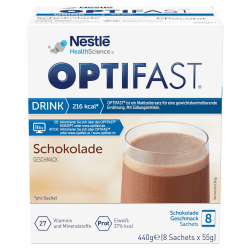 OPTIFAST® Diät Shake Schokolade zum Abnehmen | eiweißreicher Mahlzeitersatz mit wichtigen Vitaminen und Mineralstoffen | schnell zubereitet und lecker im Geschmack | 8 x 55g Schokolade 55 g (8er Pack) Angebot bei HelloDeals