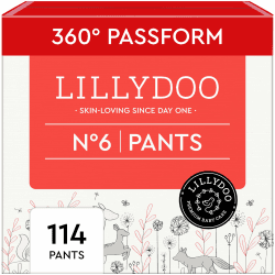 LILLYDOO Baby Windeln Pants Größe 6 (13+ kg), Monatsbox (114 Stück) | Höschenwindeln, Sicherer Auslaufschutz, Hautfreundlich, Weich & Ohne Lotionen für empfindliche Haut, Dermatologisch getestet NEU Größe 6 (114 Stück) Angebot bei HelloDeals