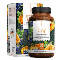 NATURTREU® Sägepalmen Komplex - 120 vegane Kapseln hochdosiert | mit Sägepalmenextrakt (301 mg), Brennnessel, Kürbiskern mit Vitamin E, Zink, Selen - 2 Monatsvorrat 120 Kapseln Angebot bei HelloDeals