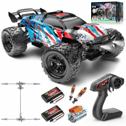 Ferngesteuertes Auto Erwachsene &Jungen 1:18 , RC Car 4WD monstertruck ferngesteuert Offroad 40 km/h mit Metallgetriebe und 2x 1300mAh Batterien, RC Auto Kompakt für Außenbereich Spielzeug ab 10 jahre Blau Angebot bei HelloDeals