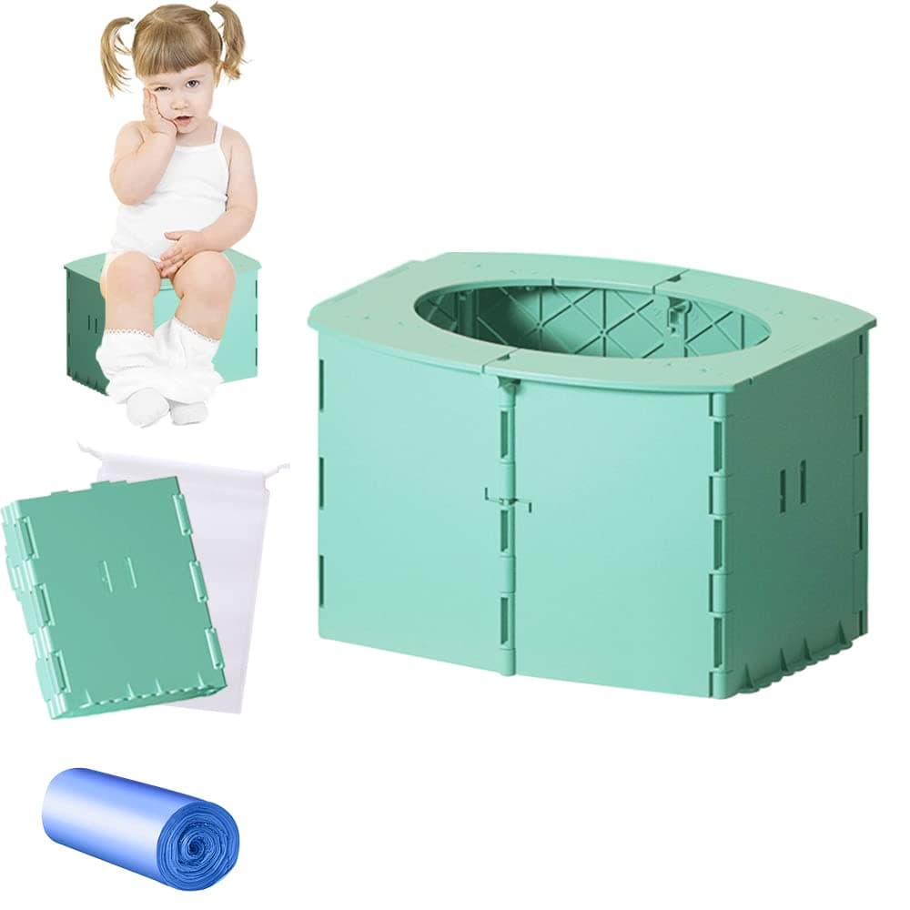 Faltbares töpfchen kinder,Töpfchen für kinder unterwegs,Baby potty travel,Portable toilette für kinder,Baby WC Töpfchen,Töpfchen für Kinder,Baby Potty,kinder töpfchen,Babytopf WC Grün Angebot bei HelloDeals