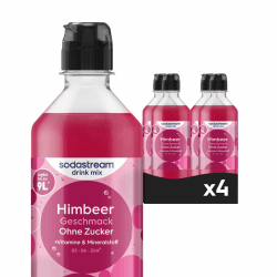Sodastream drink mix Himbeere ohne Zucker, 4er Pack (4 x 440 ml) Angebot bei HelloDeals