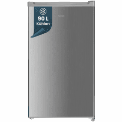 homeX CS0881-S Kühlschrank ohne Gefrierfach klein 90L Nutzinhalt kompakt | Vollraumkühlschrank, freistehend, Tischkühlschrank leise 37 dB, Innenbeleuchtung und Temperaturregelung, Fridge silber Silber 90 Liter Angebot bei HelloDeals