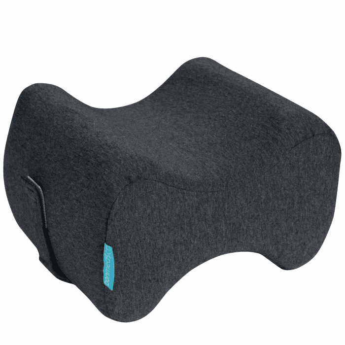 bonmedico Kniekissen für Seitenschläfer mit Gummiband, Grau 25x18.5x14.5cm | Orthopädisches Kniekissen, Memory Foam, Beinkissen zur Linderung von Knie-, Rücken- und Hüftschmerzen, waschbarer Bezug Angebot bei HelloDeals