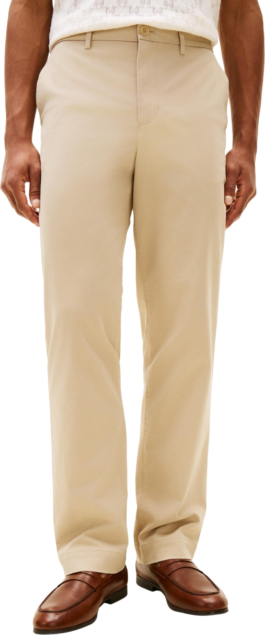 Tommy Hilfiger Herren Chino Dover Essential Twill Mw0mw42906 34W / 36L Khaki (Sandalwood) Angebot bei HelloDeals