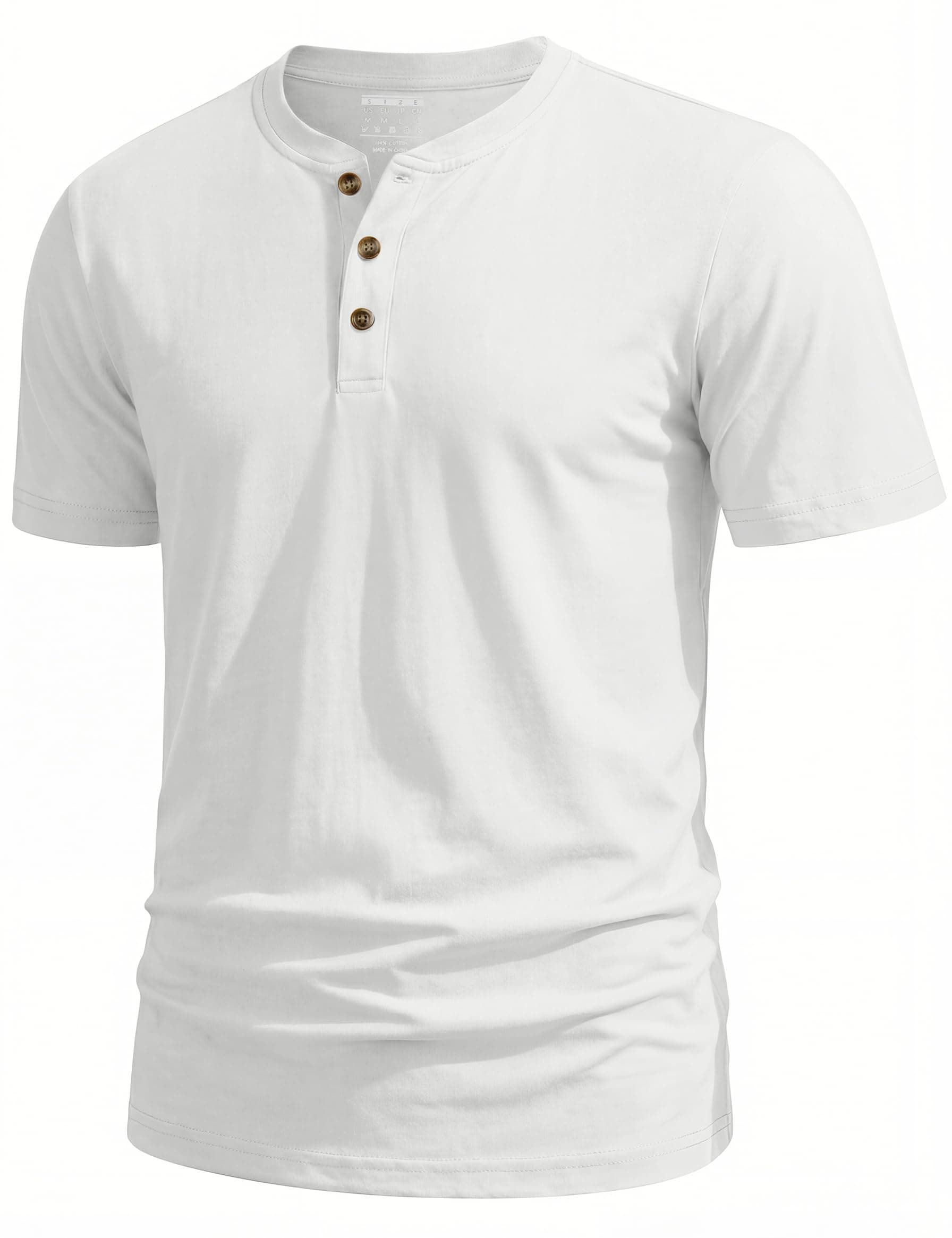 TACVASEN Henley T Shirt Herren Kurzarm Sommer Basic Baumwolle Tshirt | Shirts Regular Fit Freizeitshirt Atmungsaktive Arbeits Casual Obertail mit Knopfleiste XL 01-weiß Angebot bei HelloDeals
