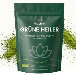 Grüne Entgiftungspulver, 200g Superfood Helfer Pulver, Green Pulver Helfer | mit Matcha, Gerstengras, Spirulina & Heidelbeeren,Reich an Ballaststoffen & Mikronährstoffen,Vegan-Täglicher Energie-Helfer Angebot bei HelloDeals