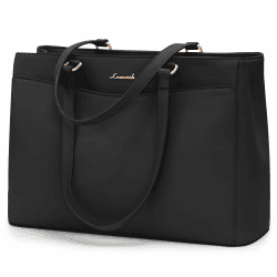 LOVEVOOK Große Laptoptasche Damen 17 Zoll, Leicht Aktentasche Arbeitstasche Handtasche, Elegant Laptop Bag Business Shopper Tasche Lehrertasche Schultertasche Women für Uni Schule Büro, Schwarz Schwarz 17 Zoll Angebot bei HelloDeals