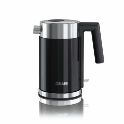 GRAEF. Edelstahl Wasserkocher WK402 Schwarz mit 1 Liter Fassungsvermögen, Kalkfilter abnehmbar, 360° Zentralkontakt, automatische Abschaltung Angebot bei HelloDeals