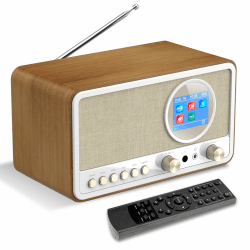 Wholede DAB+/FM Radio mit Bluetooth, Digital Radio Küchenradio DAB Plus Radio mit Fernbedienung Küchenradio Radiowecker mit Sleeptimer Alarm Snooze - USB/Aux-In, Schwarz Weiß Angebot bei HelloDeals