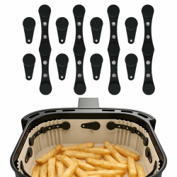 12 Stück Airfryer Magnete für Backpapier – Magnetische Silikon Backpapierhalter (4 lang/8 kurz), hitzebeständig bis 240°C – Fixiert Backpapier, verhindert Hochfliegen & Anbrennen Angebot bei HelloDeals