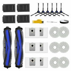 Zubehör für ECOVACS DEEBOT T50 Max Pro Omni / T50 MAX PRO Omni Gen2 Roboter-Staubsauger 2 Hauptbürsten, 4 Filter, 6 Seitenbürsten, 6 Mop-Tücher, 6 Staubbeutel, 1 Stoßfängerstreifen Stil 3 Angebot bei HelloDeals