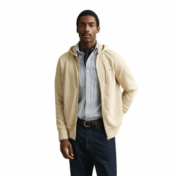 GANT Kapuzen-Sweatjacke XL Oat Beige Angebot bei HelloDeals