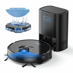 Laresar Clean Saugroboter mit Wischfunktion, 10000Pa Saugroboter mit Absaugstation L6 Nex, LiDAR Navigation, 3L Staubsauger bis zu 180Min, 3-in-1 Kehren, Wischen und Staubsaugen, Ideal für Tierhaare Angebot bei HelloDeals