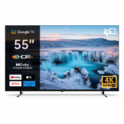 FPD Fernseher 55 Zoll Smart TV, 4K UHD mit Google TV & Google Cast, Dolby Vision und Atmos, HDR 10, MEMC für flüssige Bewegungen 55 Zoll Google TV Angebot bei HelloDeals