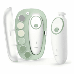 Momcozy Baby Nagelfeile Elektrisch, Sanfter Baby Nageltrimmer Elektrisch Wiederaufladbar, Baby Nagelknipser Elektrisch, 7 Schleifkopf Ersatzpads | sanftes licht mehrere drehzahlstufen geräuscharm wiederaufladbarer 7 Schleifköpfe auch für Mütter geeignet G Angebot bei HelloDeals