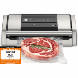 Bonsenkitchen Vakuumiergerät,15 L/min Saugleistung,135W Vakuumierer | Beutelclip, Griffverriegelung und Integrierter Schneider, für Sous-Vide-Garen und Essenszubereitung, 1 Rollbeutel, 10 Beutel Silber Angebot bei HelloDeals