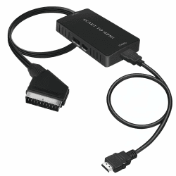 VIXLW SCART auf HDMI Adapter (mit Kabel), SCART auf HDMI Konverter, HD 1080P Audio- und Videokonverter, für HDTVs, Set-Top-Boxen, VHS, Xbox, PS3, Sky, DVD, Blu-ray Angebot bei HelloDeals