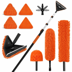 SISUPASSIE 9m Staubwedel Teleskop, Spinnwebenbesen mit Teleskopstiel, Staubwedel Waschbar für Sockelleisten, Wände, Fenster, Ventilatorblätter, hohe Decken und Spinnweben Angebot bei HelloDeals