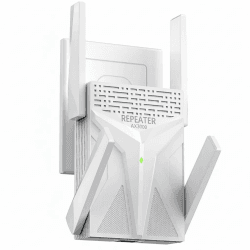 AX3000 WLAN Repeater WiFi 6, Dual Band WLAN Verstärker mit bis zu 3000 Mbit/s, Signalverstärker mit Gigabit LAN Port, 4 Hochleistungsantennen, WLAN Booster für Streaming, Gaming & Home Office Garden Pear White Angebot bei HelloDeals