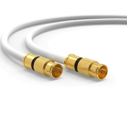RedStar24 SAT Kabel 3m 135 dB – Koaxial Antennenkabel mit Quick F-Stecker – 5-fach geschirmt, 75 Ohm – HDTV, 4K UHD, DVB-S/S2, Kabelmodem & Router Anschlusskabel F-Schnellstecker 3m Angebot bei HelloDeals