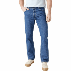 Wrangler Herren Jeans Straight - Mid Waist - Regular Fit - Blau Schwarz W30-W44 38W / 32L Medium Stw Angebot bei HelloDeals