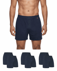 DANISH ENDURANCE Lockere Bambus Boxershorts Herren, 6er Pack | Lockere Bambus Boxershorts, Weite Passform, Atmungsaktiv & Weich, Anti-Loch-Garantie, für Alltag & Schlafen XXL Dunkles Marineblau Angebot bei HelloDeals