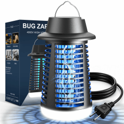 Insektenvernichter Elektrisch, leistungsstarke 4250V Hochspannung Fliegenfalle Elektrisch, effektives 20W UV Licht Mückenfalle, mit LED Basisbeleuchtung, IPX4 Wasserdicht für Innen und Außen Schwarz Weiß Angebot bei HelloDeals