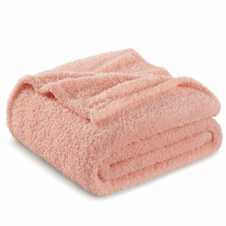 Exclusivo Mezcla Kuscheldecke Fleecedecke für Sofa, Weiche, Warme und Flauschige Decke Sofadecke Wohndecke für Ganzjahreszeit, 130 x 150 cm, Hellrosa Hellrosa 130 x 150 cm Angebot bei HelloDeals