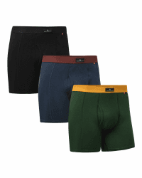 DANISH ENDURANCE Unterhose Herren, Mit oder ohne Eingriff, 3er & 10er Pack | Boxershorts aus weicher Baumwolle mit Stretch, Atmungsaktiv und Scheuerfrei, mit oder ohne Eingriff, für den Alltag Mehrfarbig (1xschwarz, 1xgrün/Orange, 1xmarineblau/Bordeaux) m Angebot bei HelloDeals