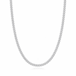 Esrael 3/5 mm Echtes Silber/14K Echtes Gold Plattierte Kubanische Kette für Männer und Jungen, Edelstahlkette Robuste lichtechte Halskette Schmuck Geschenke für ihn 16/18/20/22/24 Zoll 20Zoll(50cm) 5mm-Silber Angebot bei HelloDeals