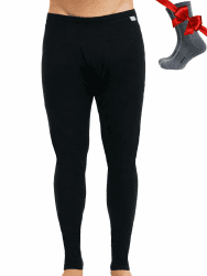 Merino.tech 100% Merino Lange Unterhose Herren Ganzjahres + Wollsocken | Merino Unterwäsche Herren, Thermounterwäsche für Wandern, Ski, Outdoor, kratzfrei, temperaturregulierend, geruchsbeständig L 165 Schwarz Angebot bei HelloDeals