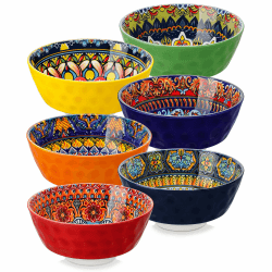 vancasso Suppenschalen 6 Personen, KRVI Müslischale aus Porzellan, Salatschüssel, Schalen Set, für Müsli, Ramen, Dessert, Suppen, Pasta Schüsseln (6x) Angebot bei HelloDeals