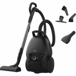 AEG Staubsauger mit Beutel, Leise 69 dB, HEPA‑Filter für Hygienisch Saubere Luft, 5 L Staubbeutel, Mini‑Turbodüse für Tierhaare, 12 m Reichweite, Alle Böden, Zusatzdüsen, Dunkelgrau, VX9‑5‑EBR Angebot bei HelloDeals