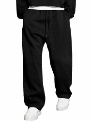 JMIERR Herren Casual Baggy Hosen Breite Beine Lounge Workout Gym Reise Sweatpants mit Taschen S-3XL A Schwarz M Angebot bei HelloDeals