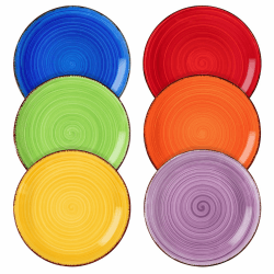 vancasso Kuchenteller Steinzeug, BONITA 6-teiliges Flachteller, Ø 18,8 cm Pastateller Dessertteller Set 7.5 Inch Bunte Angebot bei HelloDeals