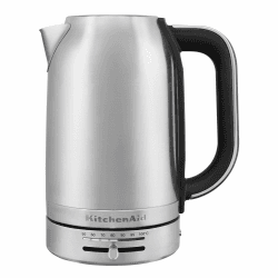 KitchenAid Wasserkocher mit Temperatureinstellung von 50 bis 100°C | Teekocher mit Temperaturanzeige und Kalkfilter 1,7L | Electrisch 2400 Watt (Edelstahl) Angebot bei HelloDeals