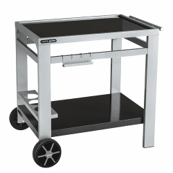 Cook'in Garden Media M Gartenwagen für Grill/Plancha/Arbeitsplatte – L 93,5 × B 67 × H 80,5 cm, Schwarz / Silber. Single Angebot bei HelloDeals
