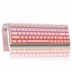 AULA WIN68HE Rapid Trigger Gaming Tastatur mit Kabel,Hall Effect Magnetic Switches,0,02mm RT-Genauigkeit,Einstellbare Betätigung,8000Hz,RGB,60% Mechanische Tastatur PINK-Grey Wood Magnetschalter Gray Wood Magnetschalter Angebot bei HelloDeals