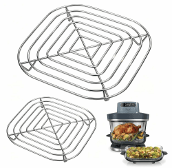2er Edelstahl Grillrost Airfryer für Ninja CRISPi FN101EU & CRISPi Pro | Ersatzrost für 3,8L und 1.4L Glasbehälter Ninja Crispy Zubehör, Inklusive 14 cm und 20 cm Größen , Spülmaschinensicher Angebot bei HelloDeals