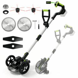 3-in-1 Akku Rasentrimmer für Makita 18V (Ohne Akku), 2 Hilfsrädern, Bürstenloser Kabelloser Freischneider Rasenmäher für Rasen, Kanten & Unkraut - 23cm Schnittbreite, Teleskopstiel 99-132cm Angebot bei HelloDeals