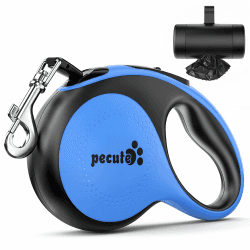 pecute Hundeleine 8m, Rollleine für Hunde, 360° Verhedderungsfreier Leinenverlängerung, Anti-Rutsch-Griff und Schnellbremsknopf, Geeignet für Hunde bis zu 30kg Gewicht Blau 8m | 30 kg max Angebot bei HelloDeals