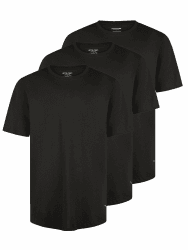 JACK & JONES Tshirt Herren lang geschnitten Set 100% Bio-Baumwolle Regular Fit JJENOA 3er Pack Rundhals Kurzarm Sommer Organic Basic Tee Shirt Schwarz Weiß Beige Grün Grau S M L XL XXL 3XL XL Pack 4 (Black) Angebot bei HelloDeals
