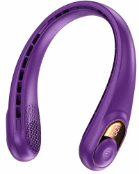 KIDEE Nackenventilator, Halsventilator 360° Luftstrom, Tragbarer Neck Fan zum Umhängen, Ultraleise Mini Ventilator, 3 Geschwindigkeiten, 4000mAh Akku, USB Wiederaufladbar, Traube Angebot bei HelloDeals