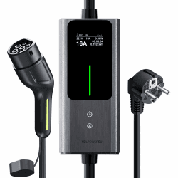 VDLPOWEREU EV Ladekabel Typ 2 | 3,6KW | 5M | 6A-16A Ladekabel Elektroauto, LED-Anzeige Tragbare EV Ladegerät, Typ 2 EV Charger für Elektrofahrzeuge mit Einphasigem EU-Schuko, IP65 (Norm IEC 62196-2) 3,6kW 5m Angebot bei HelloDeals