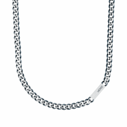 JOOP! Halskette aus Edelstahl für Herren, Halsschmuck, 60 cm, Silber, Kommt in Schmuck Geschenk Box COLLIER BLAU Angebot bei HelloDeals