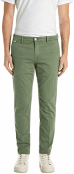 Replay Herren Chino Benni Regular-Fit mit Stretch 38W / 32L 850 Army Green Angebot bei HelloDeals